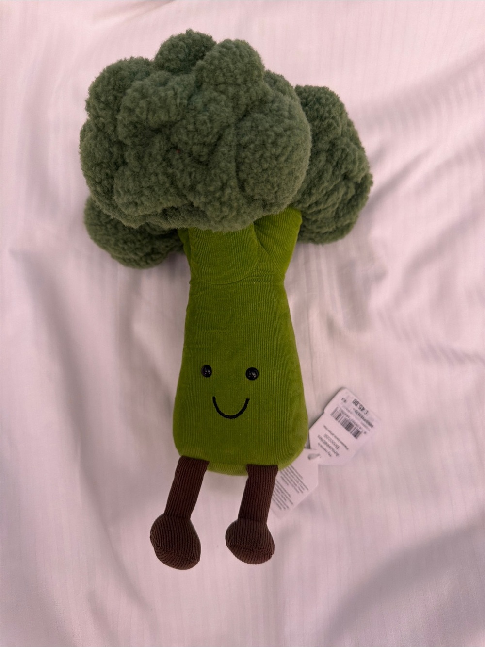 Authentic Jellycat Plush Broccoli Toy - Green Smiling Vegetable BNWT